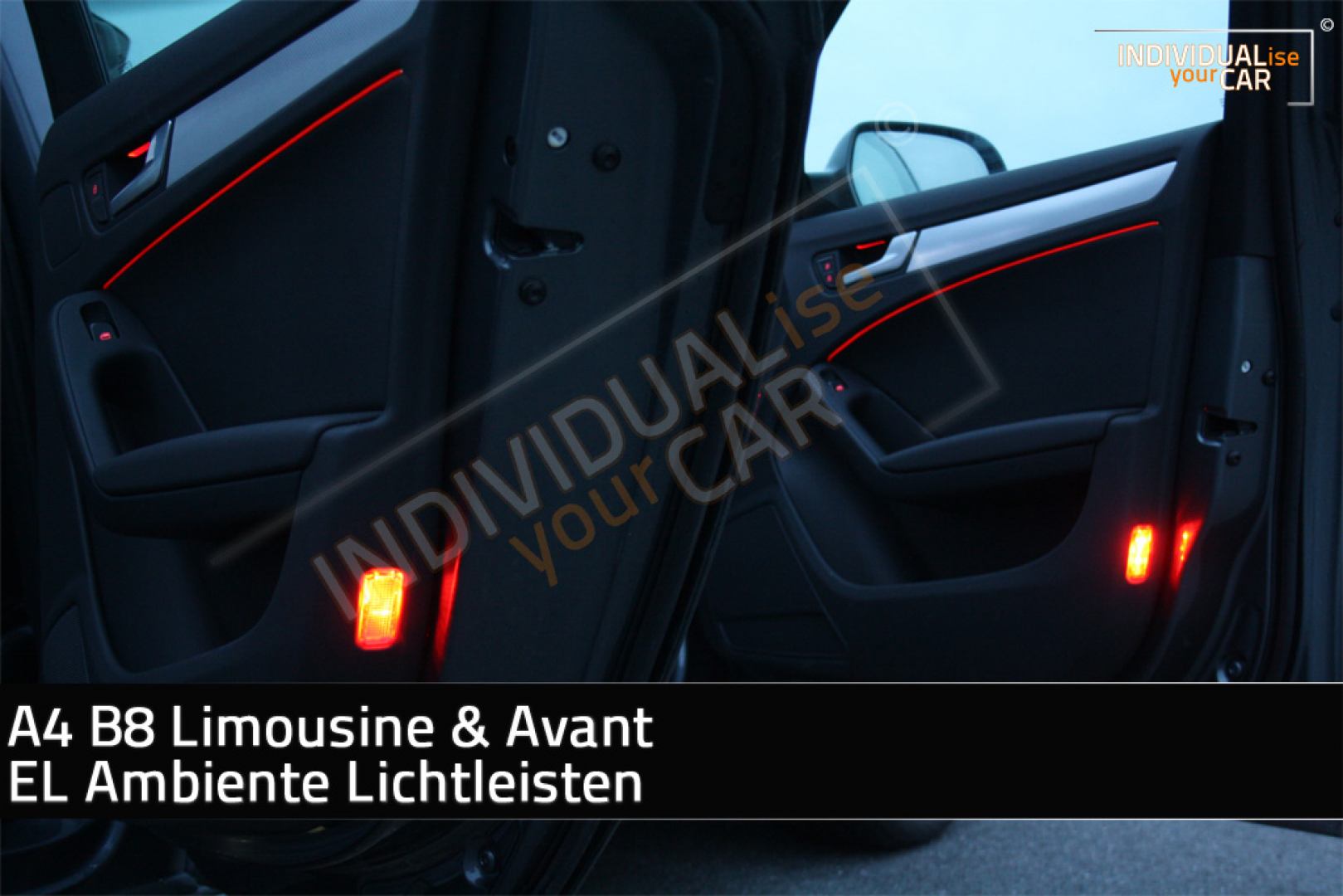 EL Ambiente Lichtleiste Ambientebeleuchtung passend für Audi A4 B8 - Türen