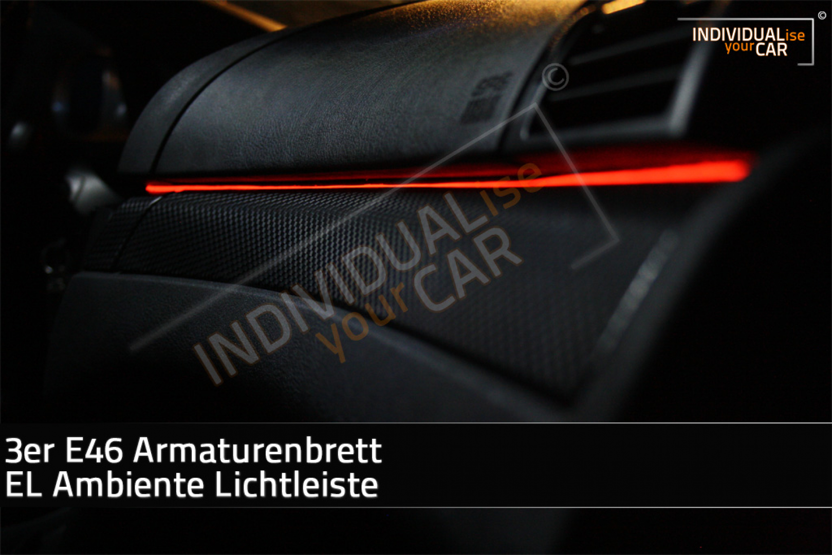 EL Ambiente Lichtleiste Ambientebeleuchtung passend für BMW 3er E46 Armaturenbrett