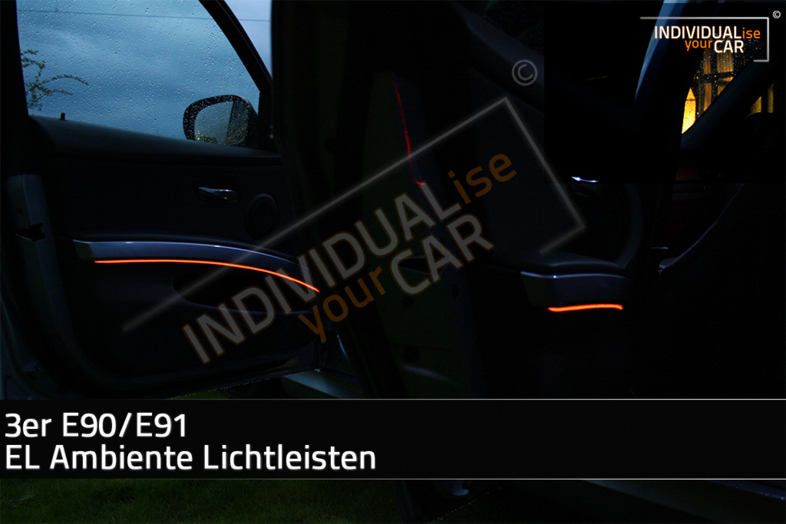 EL Ambiente Lichtleiste Ambientebeleuchtung passend für BMW 3er E90/E91 - Türen