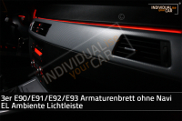 EL Ambiente Lichtleiste Ambientebeleuchtung passend für BMW 3er E90 E91 E92 E93 ohne Navi Armaturenbrett