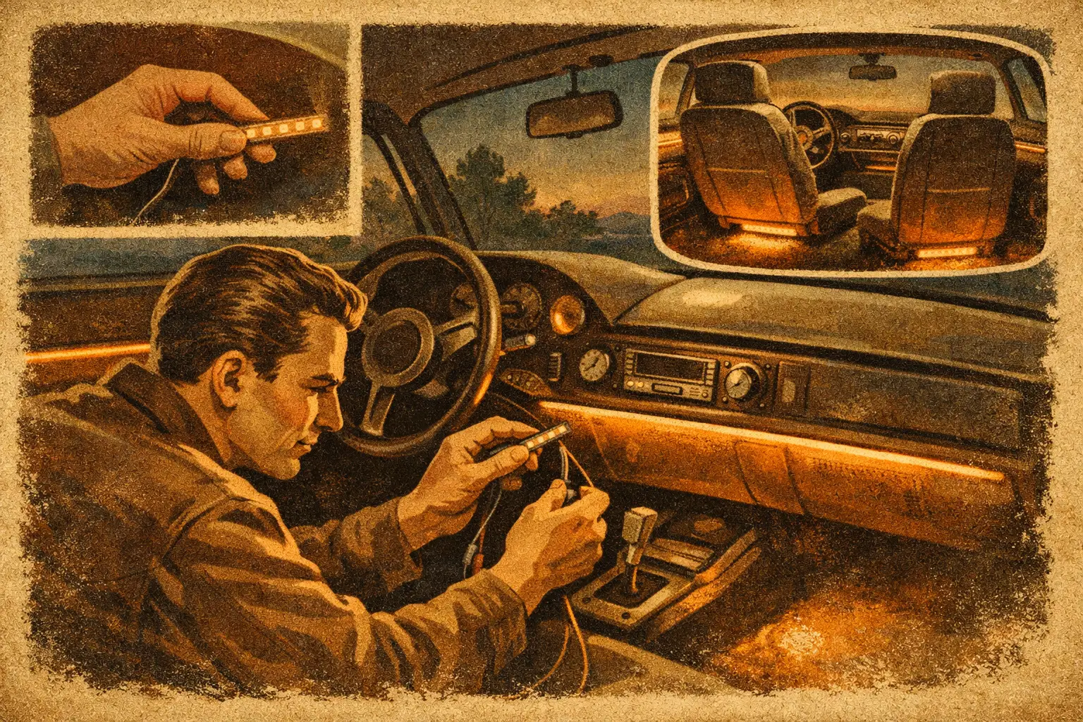How to install ambient lighting im Auto