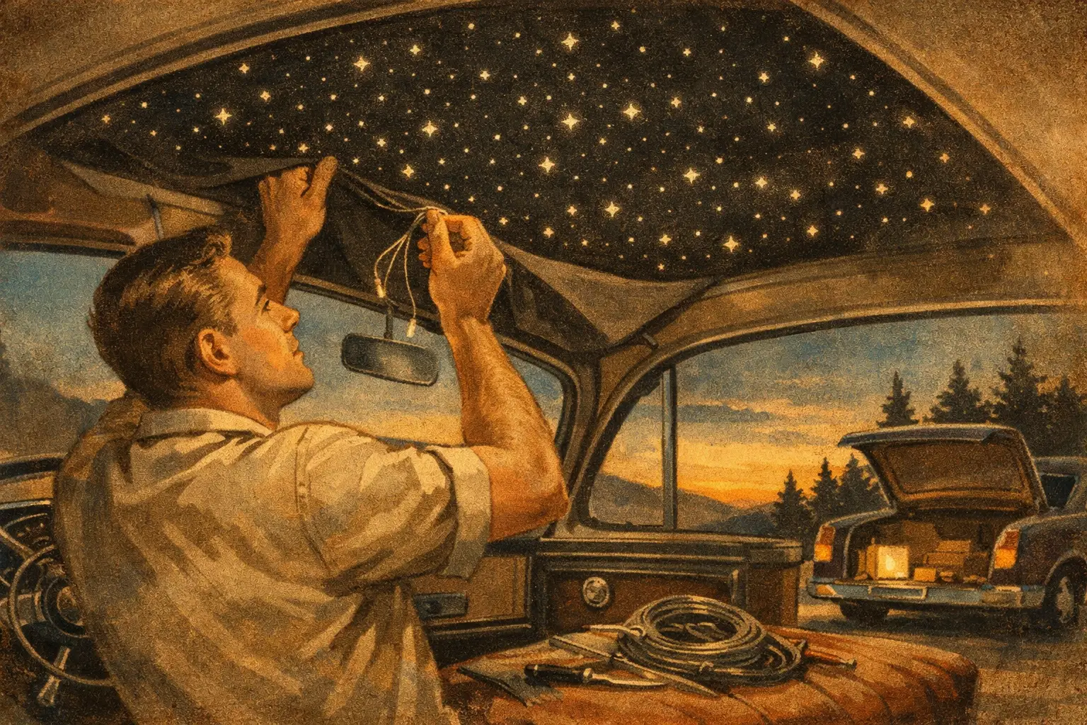 Sternenhimmel Auto selber einbauen