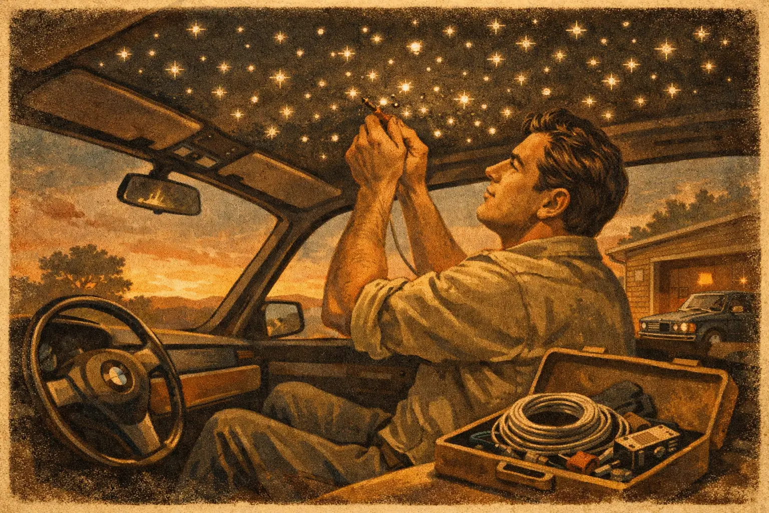 BMW Sternenhimmel Dachhimmel selbst einbauen