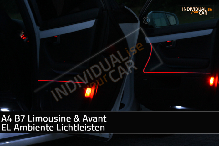 EL Ambiente Lichtleiste Ambientebeleuchtung passend für Audi A4 B7 - Türen
