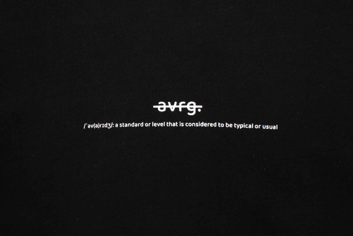T-Shirt avrg.® "Identity" schwarz