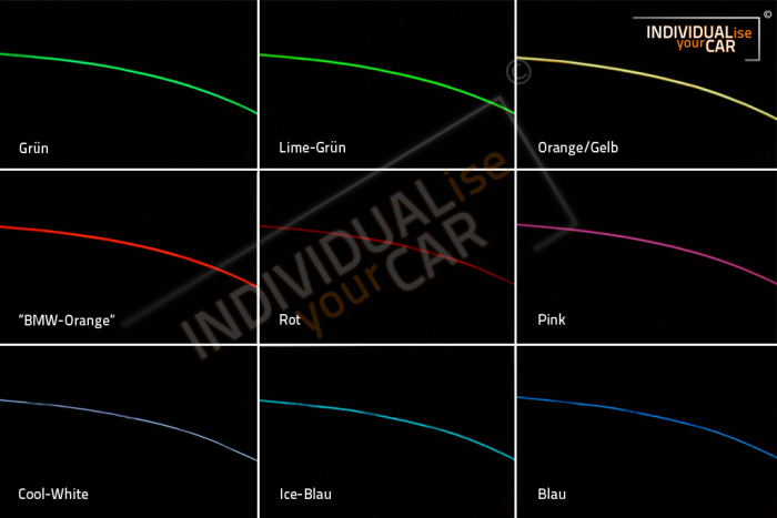 EL Ambiente Lichtleiste Ambientebeleuchtung passend für BMW Z4 E85/E86