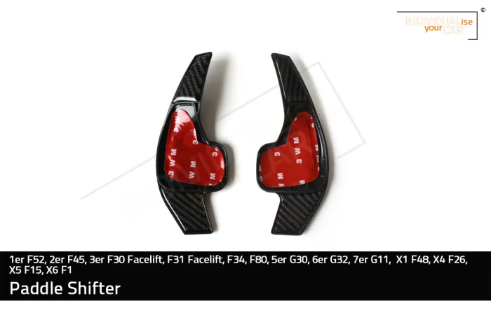 Paddle Shifters Carbonlook für 1er F52, 2er F45, 3er F30 Facelift, F31 Facelift, F34, F80, 5er G30, 6er G32, 7er G11, X1 F48, X4 F26, X5 F15, X6 F16