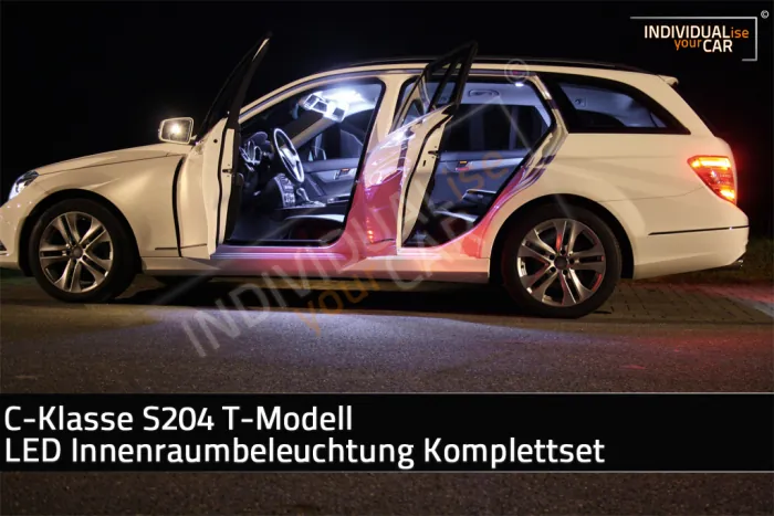 Zestaw oświetlenia LED do wnętrza odpowiedni dla Mercedes-Benz Klasy C S204 Kombi