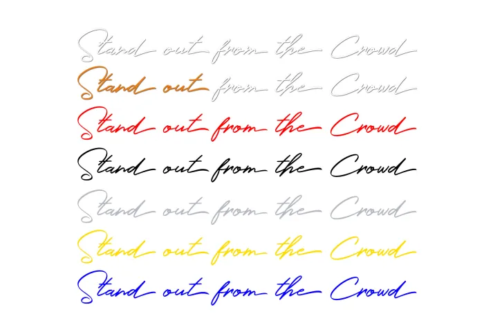 Aufkleber "Stand out from the crowd"- Plott Konturschnitt