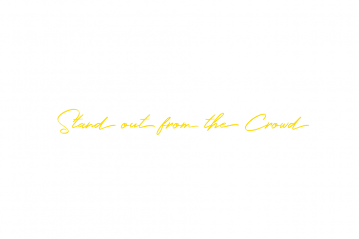 sticker Stand out from the crowd yellow