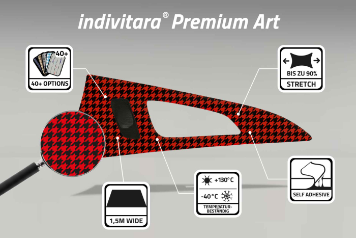 indivitara® Premium Art – Premium Self-Adhesive Microfiber Fabric – Sold by the Meter