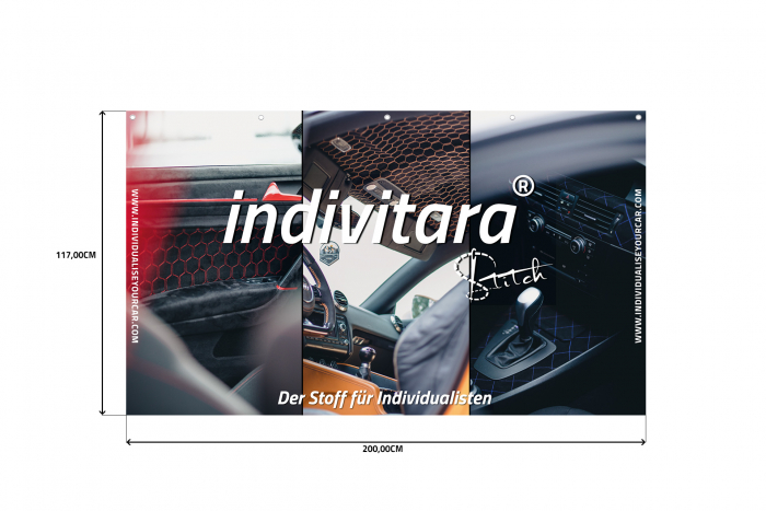 indivitara® Premium Stitch Plane Werkstattplane PVC 510g 200x117cm