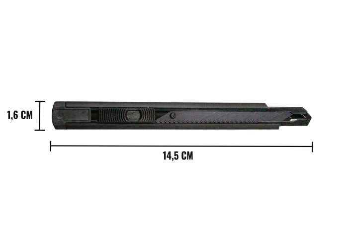 IYG Präzisions-Cuttermesser aus Aluminium mit Carbonstahlklinge – ergonomisch, schwarz-matt, inkl. 1 Klinge