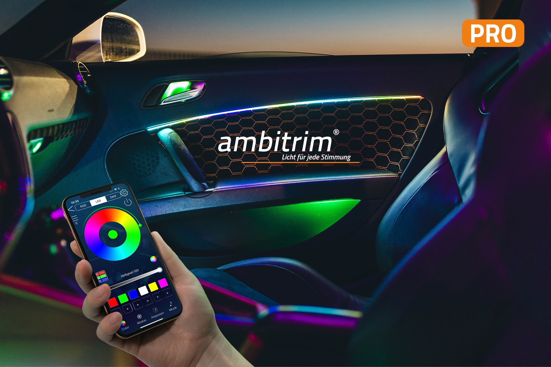 IYC - ambitrim® Digital PRO RGB RGBIC FULL LED Ambientebeleuchtung Sets  Ambiente Lichtleiste
