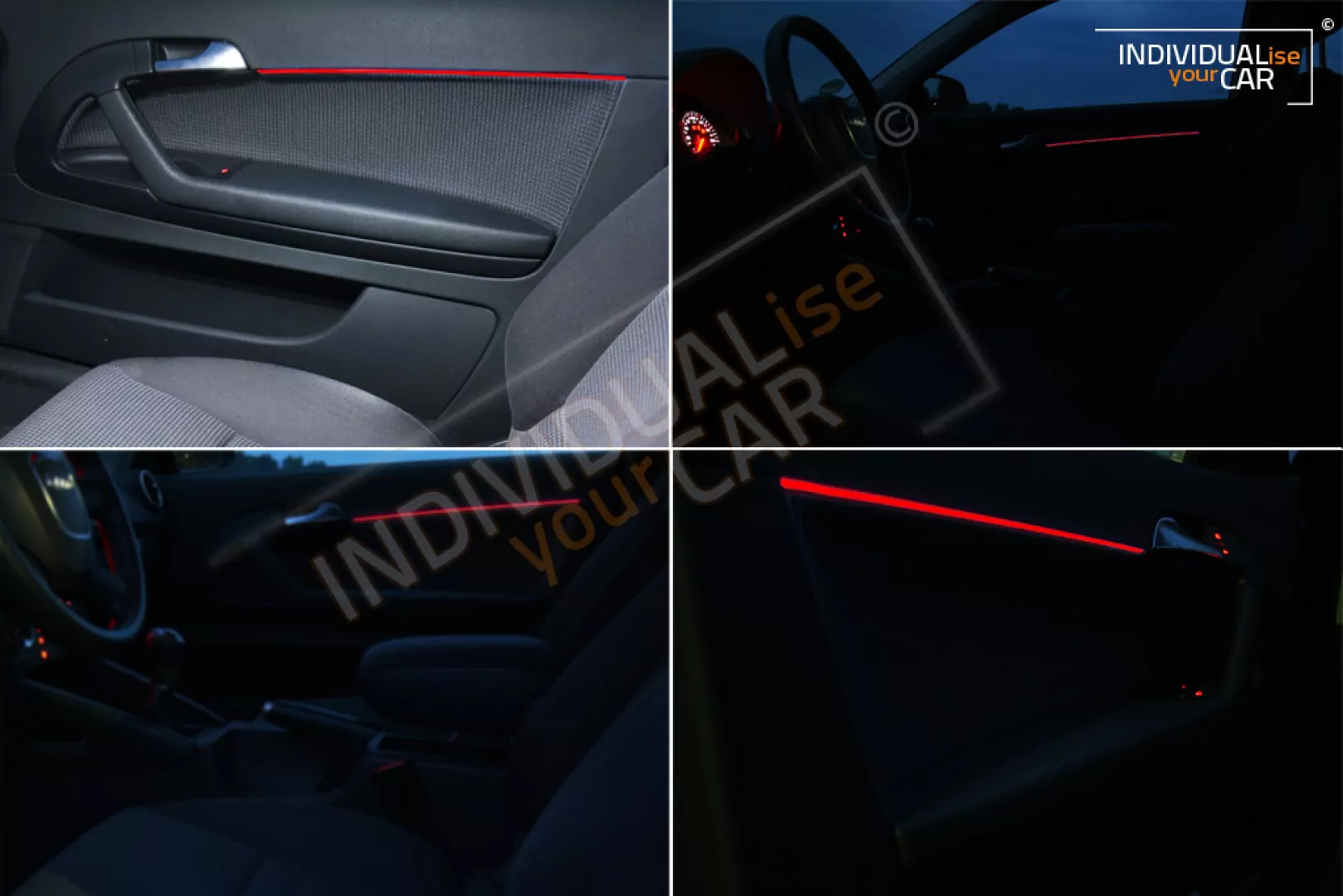 EL Ambiente Lichtleiste Ambientebeleuchtung für Audi A3 8P - Türen