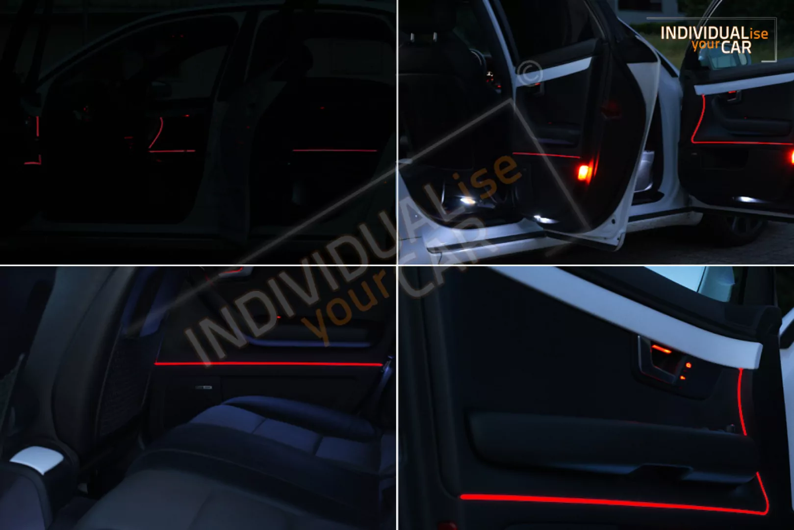 EL Ambiente Lichtleiste Ambientebeleuchtung für Audi A4 B7 Türen