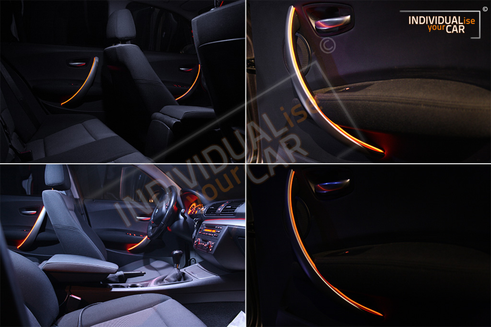 EL Ambiente Lichtleiste Ambientebeleuchtung passend für BMW 1er E81 E82 E87 E88 Türen