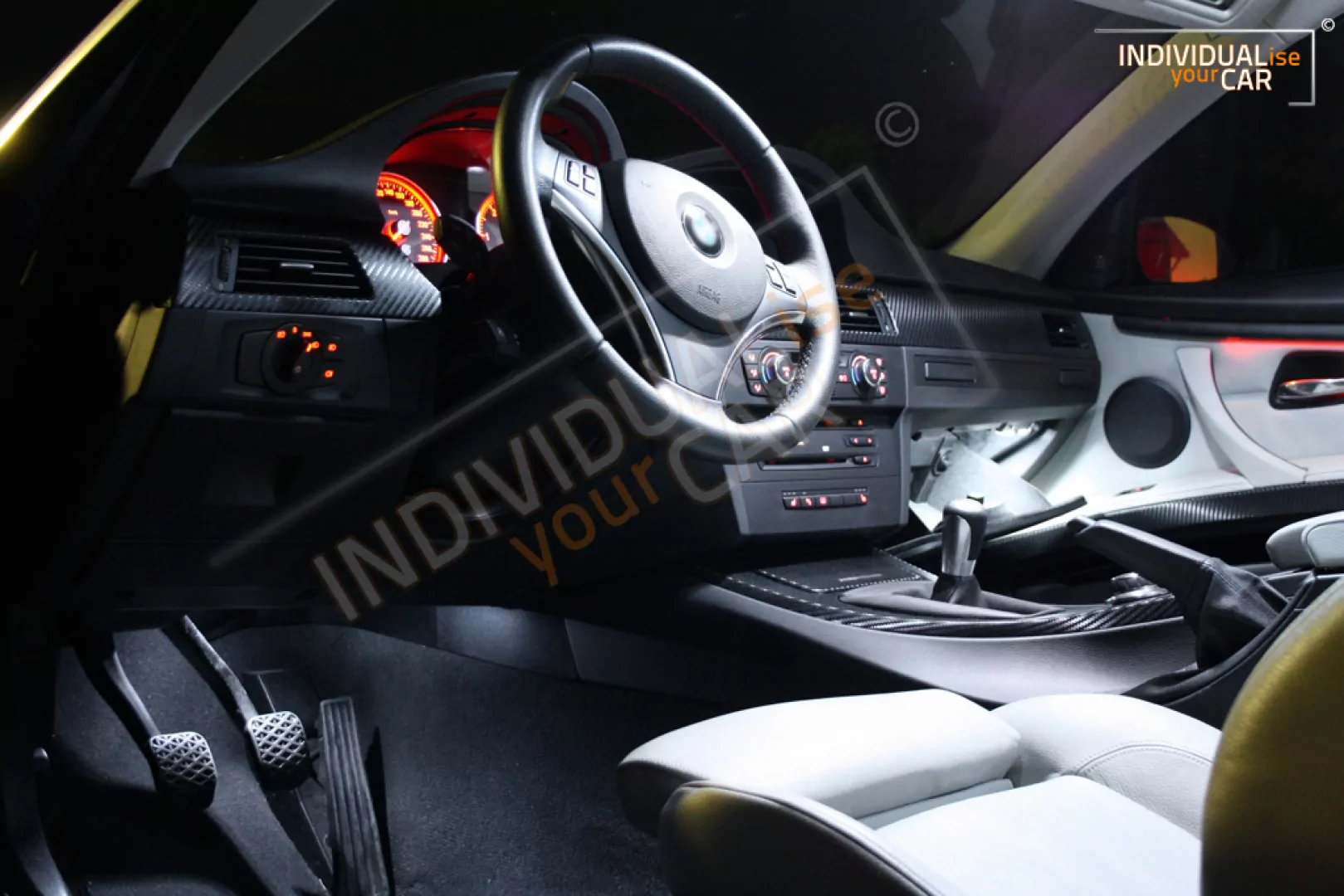 SMD LED Innenbeleuchtung BMW E90 E91 E92 3er rot Limo Touring Coupe Innenlicht 