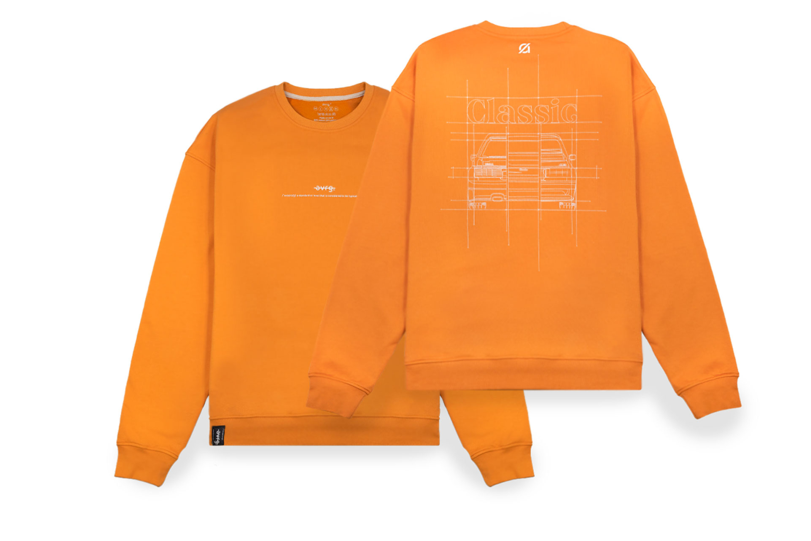 Sweatshirt avrg.® "Classic" – Sunset Orange