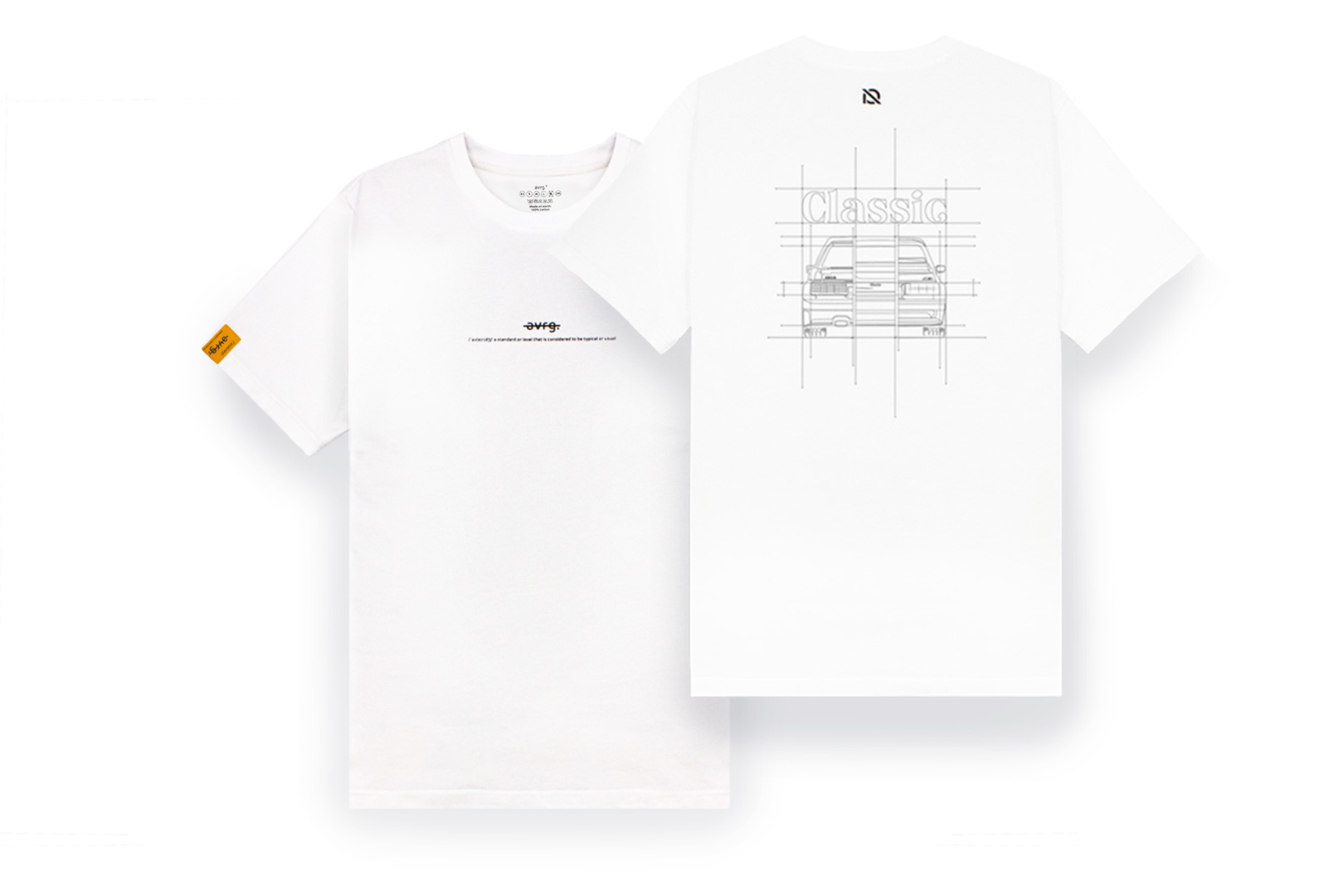 T-shirt avrg.® "Classic" white