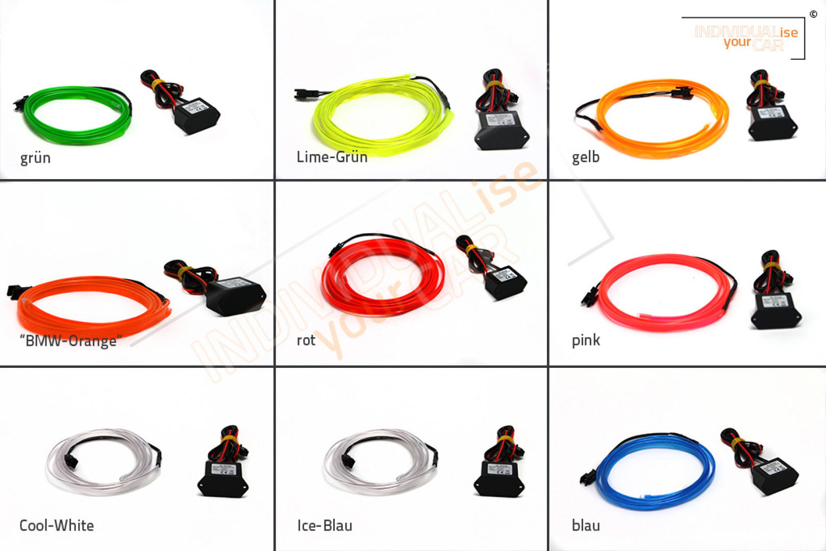 EL Ambience Light complete set for BMW 5 Series E60 E61 - complete set
