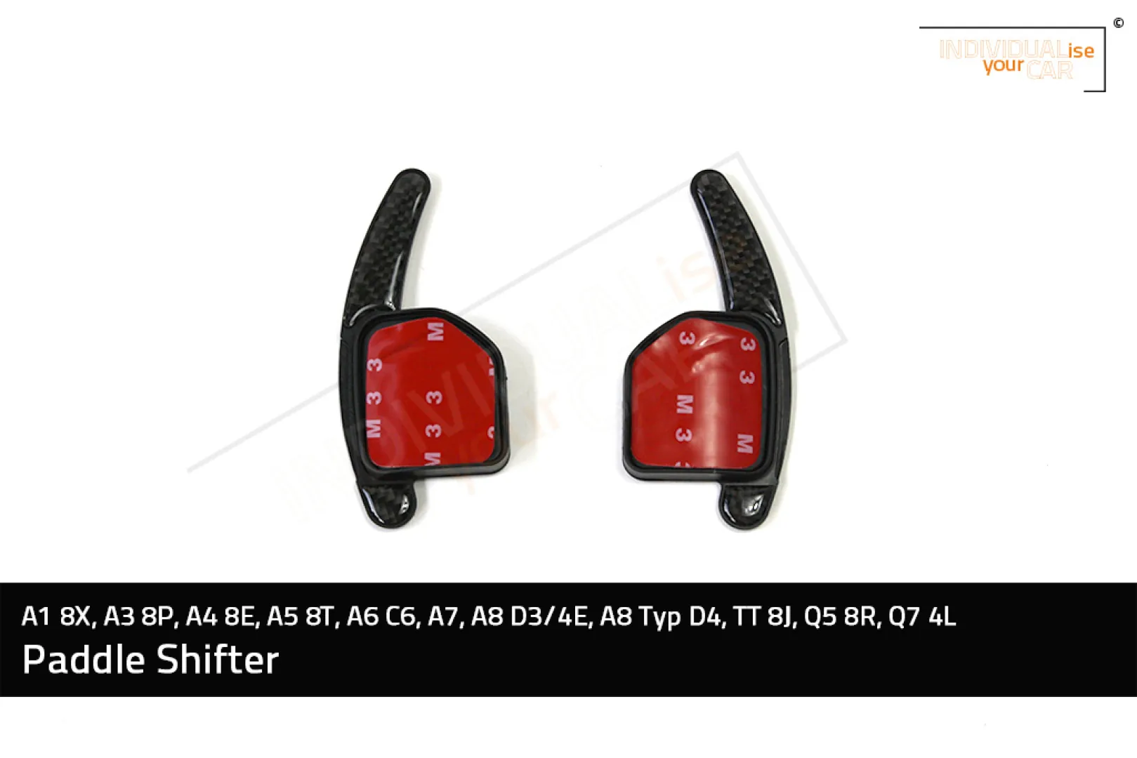 Paddle Shifters Carbonlook für A1 8X, A3 8P, A4 B6 & B7, A5 8T, A6 C6, A7, A8 D3, A8 D4, TT 8J, Q5 8R, Q7 4L