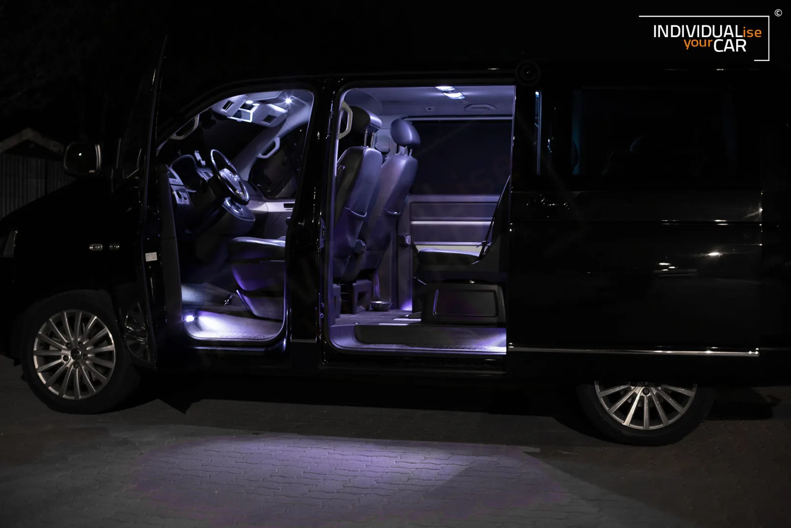 Zestaw oświetlenia wnętrza LED pasujący do VW T5 Multivan
