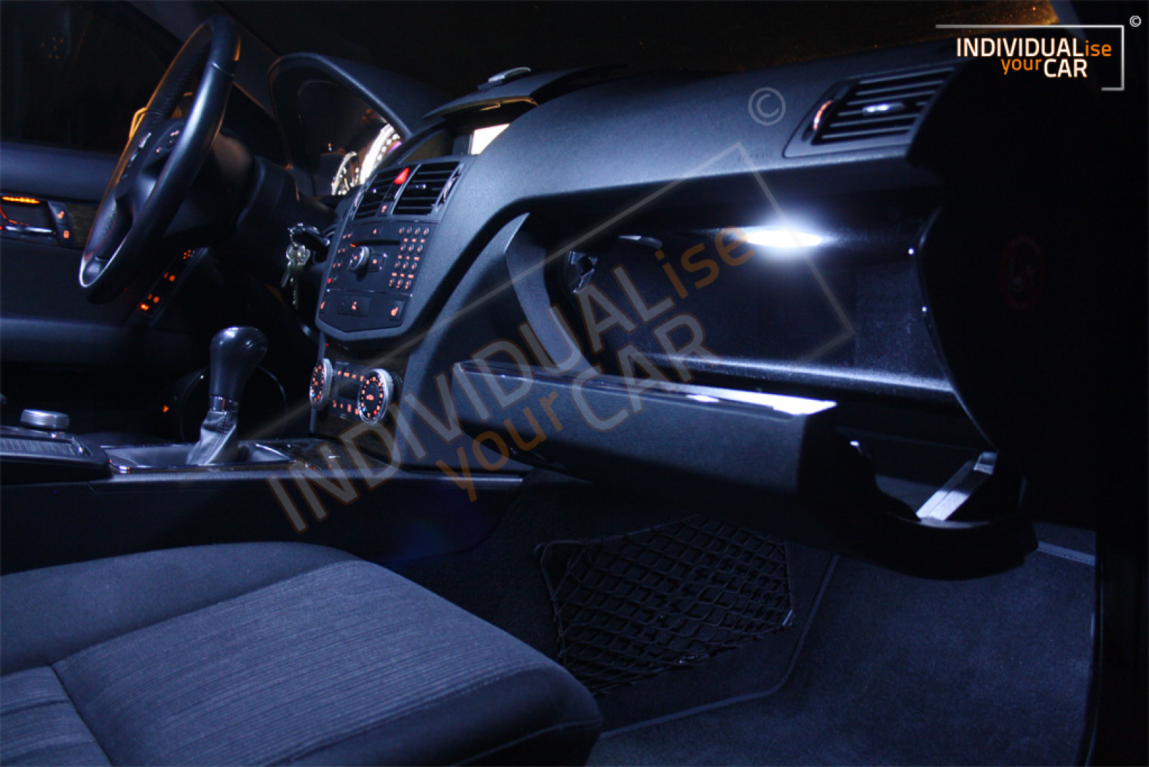 LED Innenraumbeleuchtung SET passend für Mercedes - Benz C-Klasse Limousine W204 - Cool-White