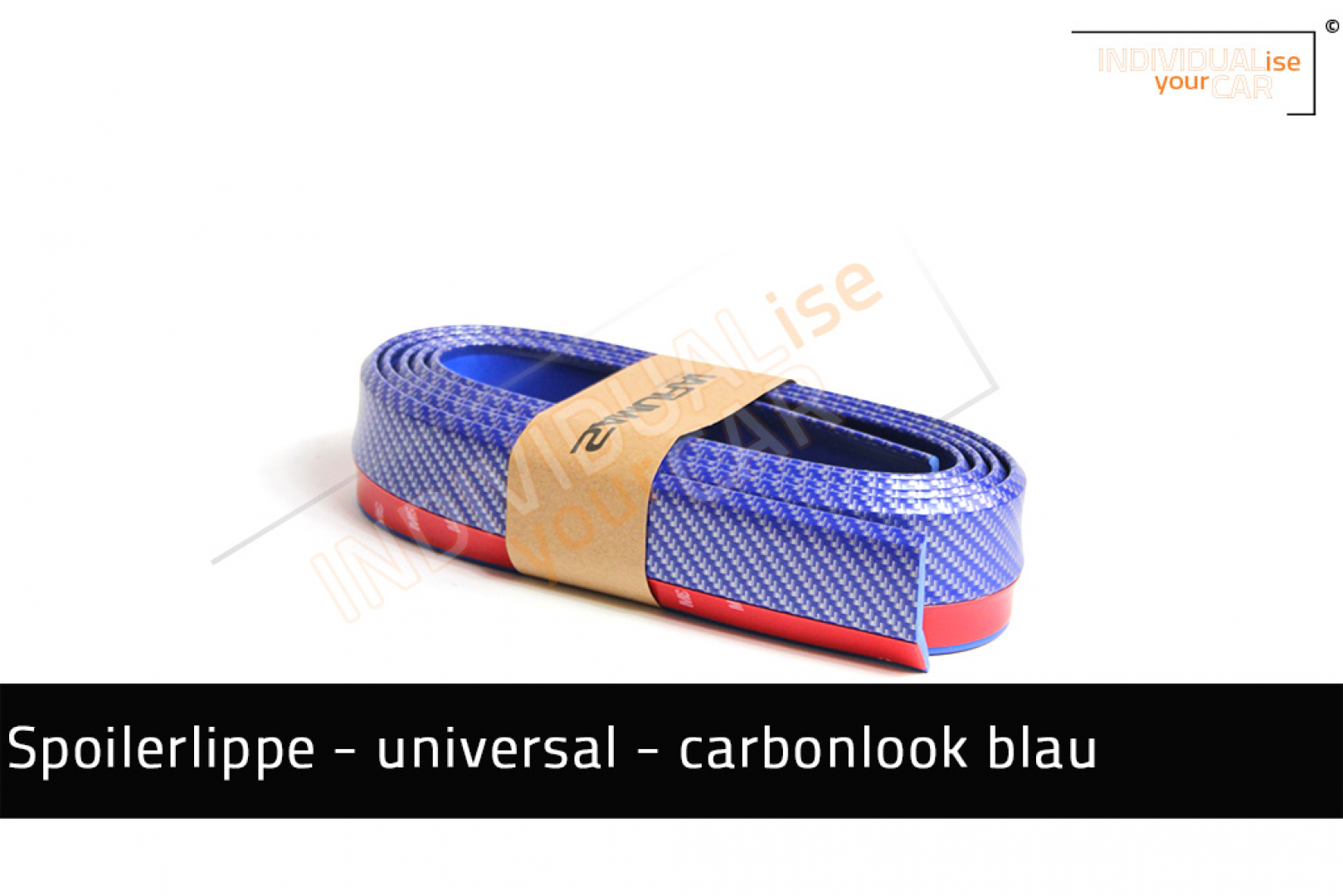 Spoilerlippe Spoiler universal carbonlook blau