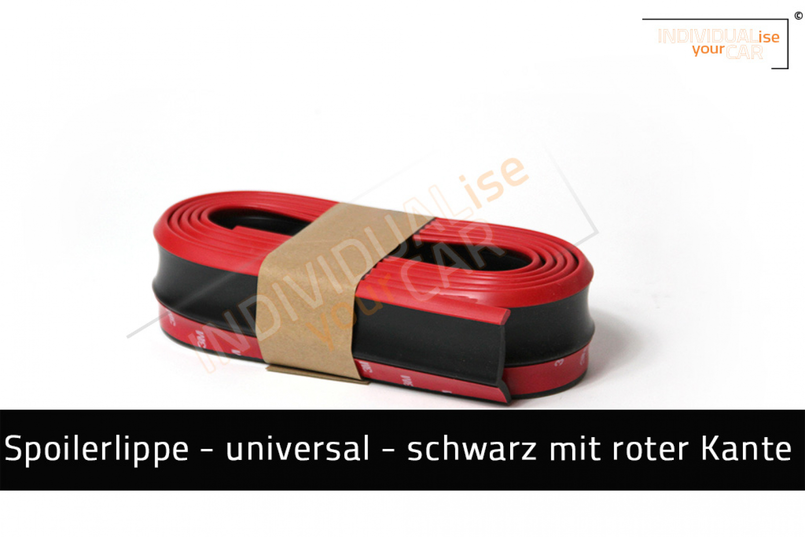 Spoilerlippe Spoiler universal schwarz - rot