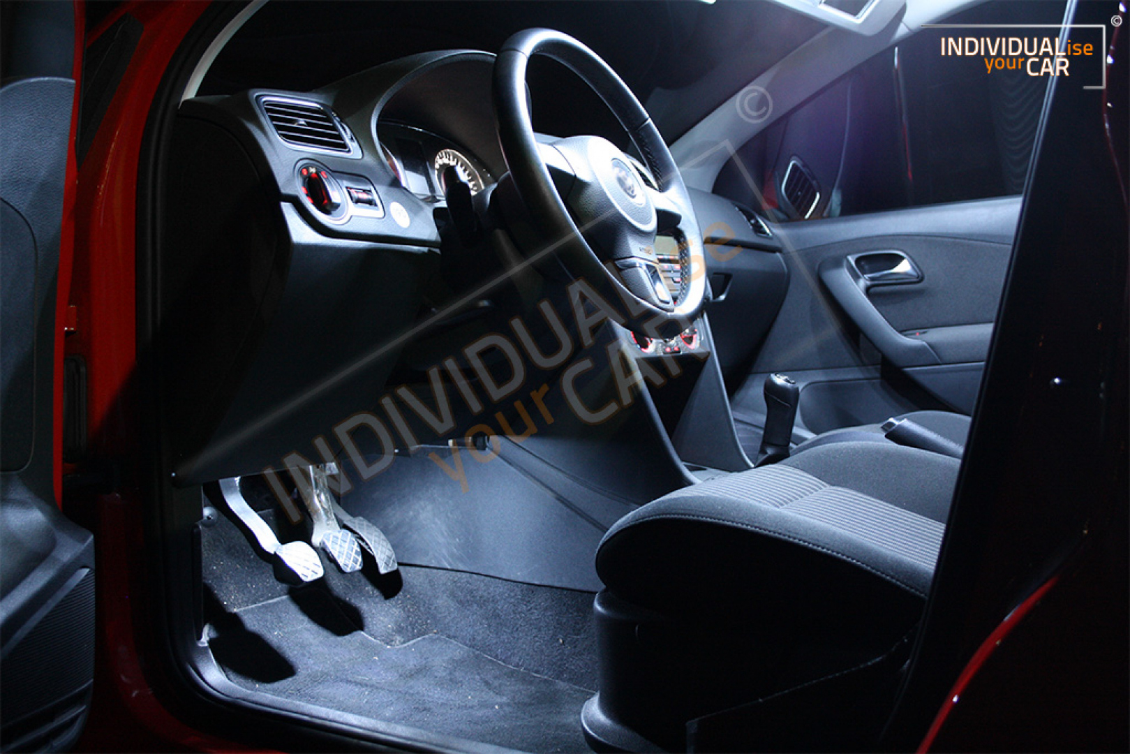 LED Innenraumbeleuchtung SET passend für VW Polo 6R 5-Türer - Cool-White
