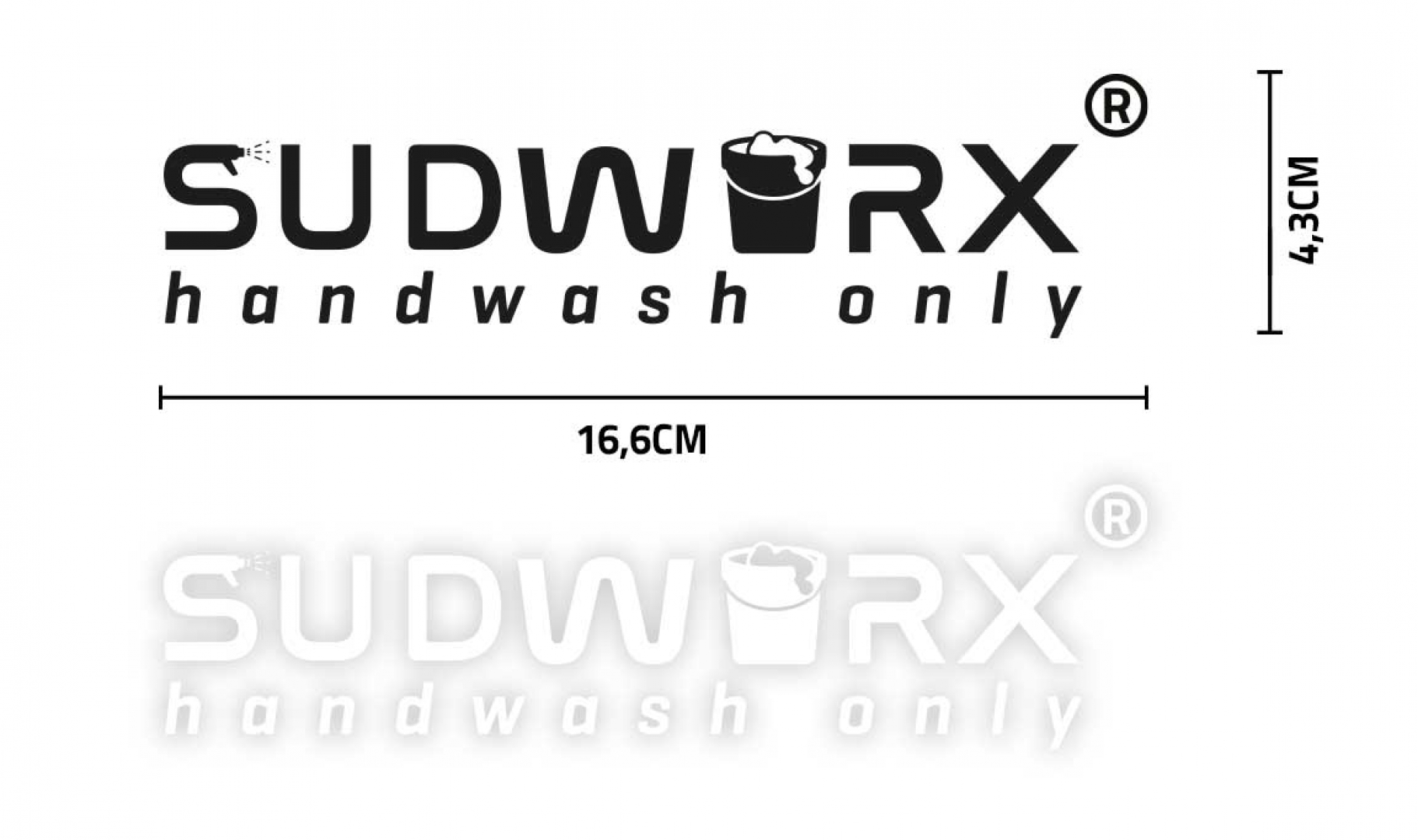 Aufkleber "sudworx" Logo - Plott Konturschnitt