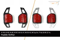 Paddle Shifters Aluminium für A1 8X, A3 8P, A4 8E, A5 8T, A6 C6, A7, A8 D3/4E, A8 Typ D4, TT 8J, Q5 8R, Q7 4L