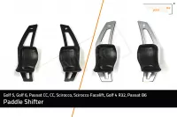 Paddle Shifters alloy for Golf 4 R32, 5, 6, Passat CC, CC, Scirocco, Scirocco Facelift, Passat B6