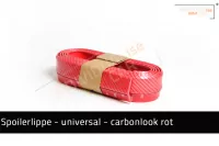 Spoiler Lip Universal Fit carbon-Look Red