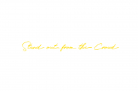 Aufkleber "Stand out from the crowd"- Plott Konturschnitt - Größe M - Gelb